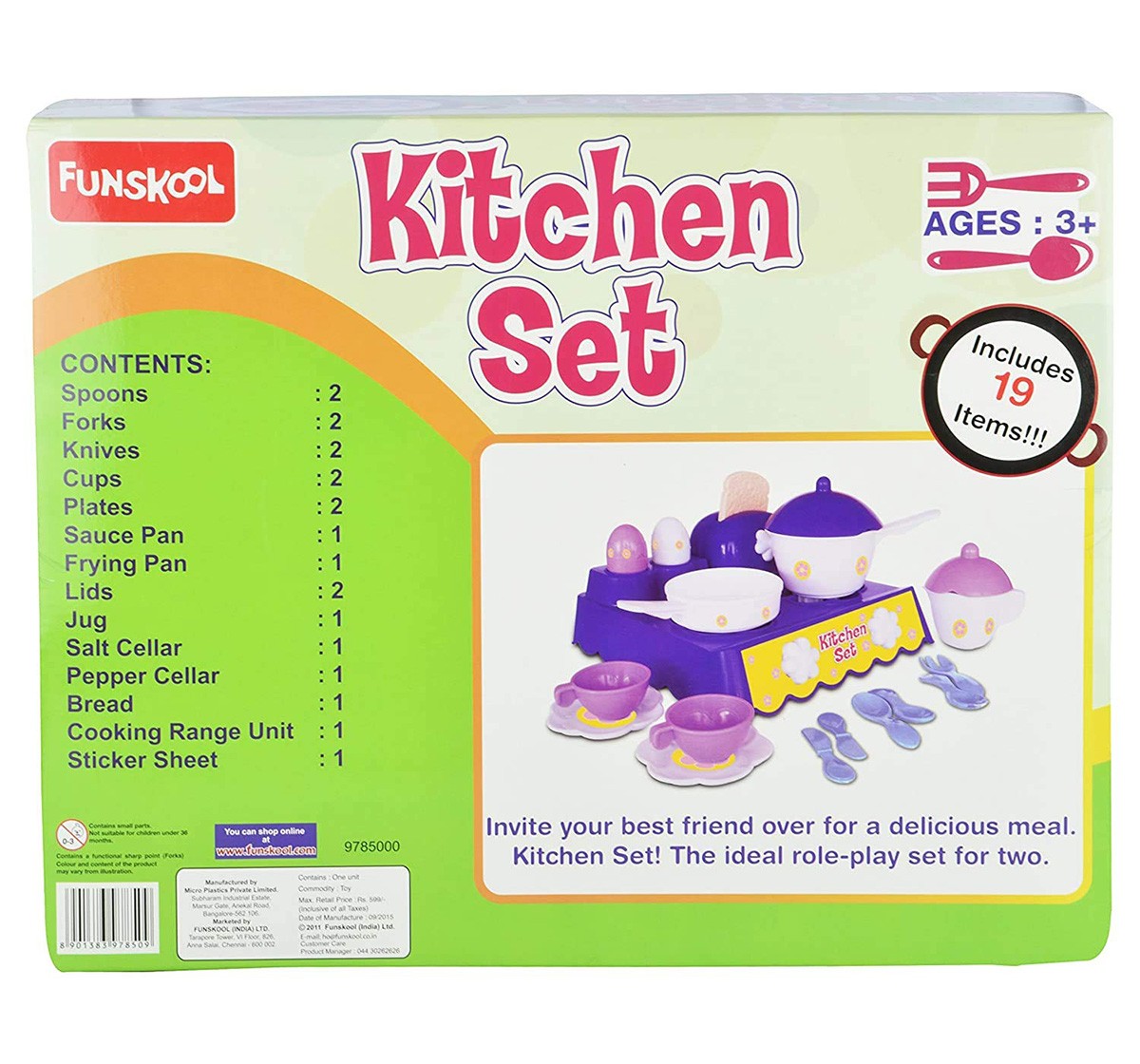 Giggles Kitchen Set for Kids age 3Y+