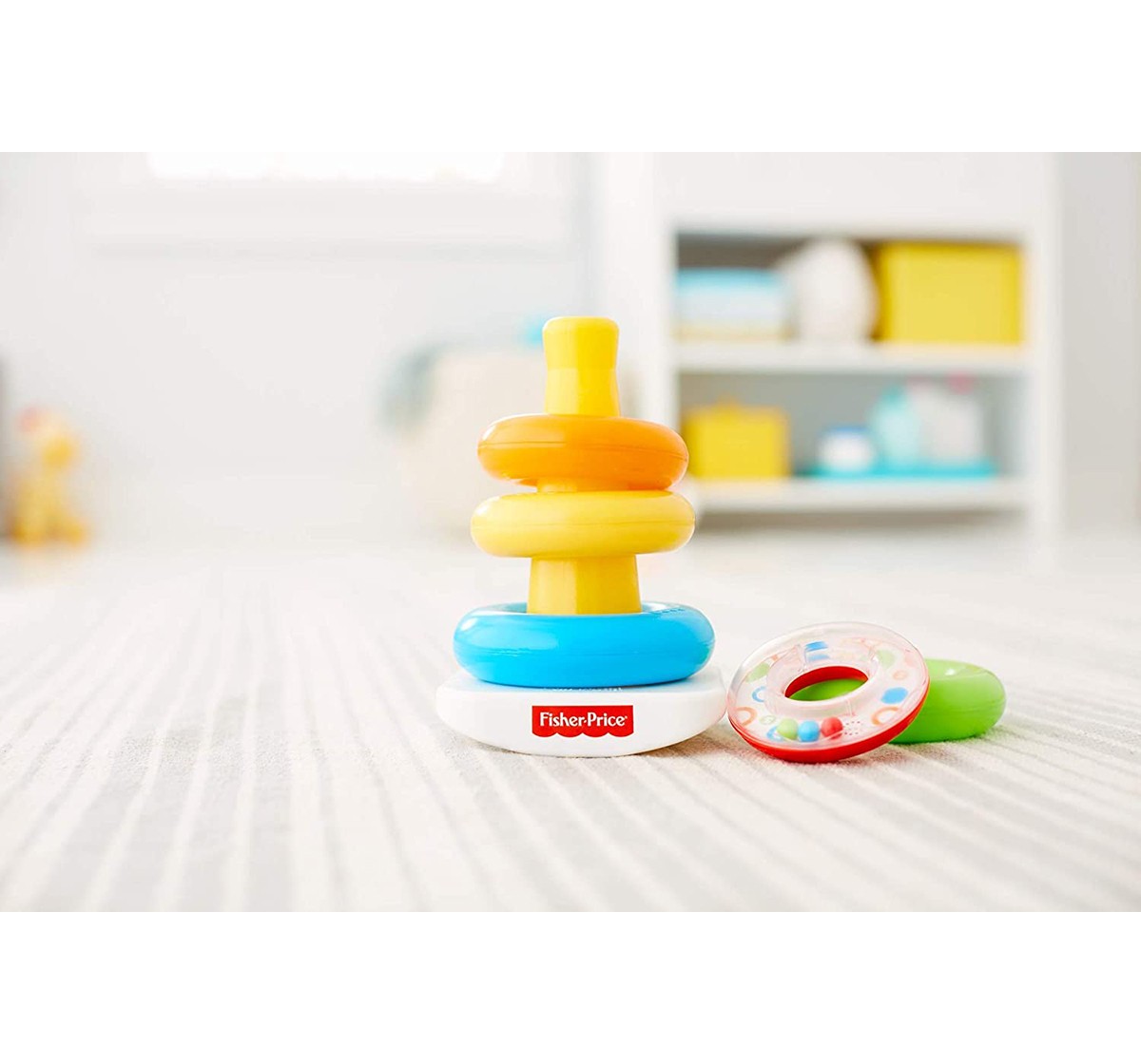 Fisher-Price Brilliant Basics Rock-a-Stack, Multicolor Activity Toys for Kids age 6M+ 
