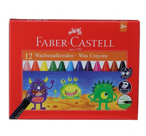 Faber-Castell Wax crayon reg long 75 mm pack of 12, 3Y+