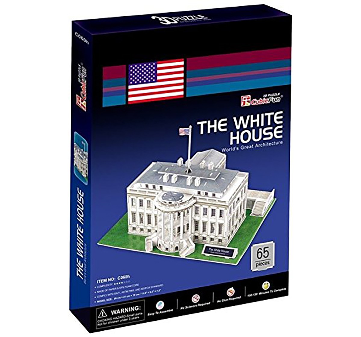 Cubicfun Frank 3D Puzzle The White House Puzzles for Kids age 6Y+ (White)