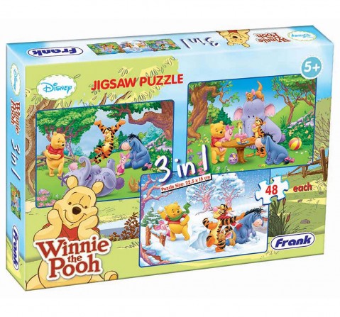 Frank Winnie The Pooh 3 In 1 Puzzle Puzzles for Kids Age 5Y+
