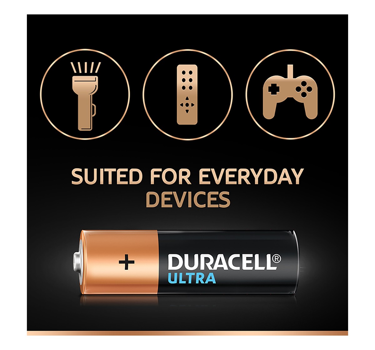 Duracell Alkaline AA Batteries - Pack of 4 Essentials for Kids age 3Y+ 