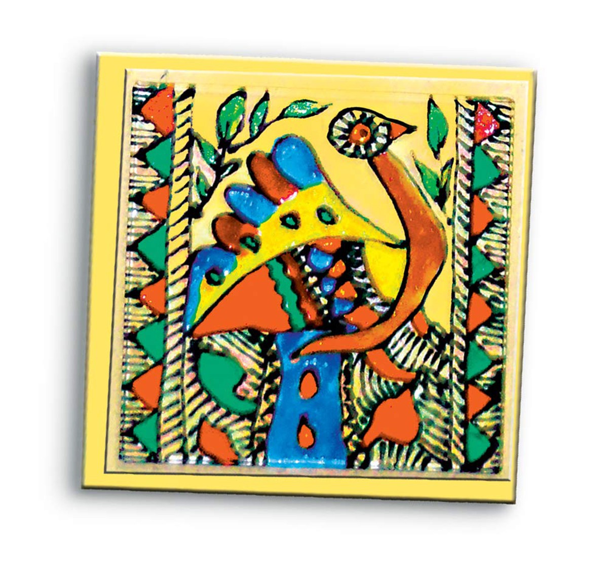 Toy Kraft Glass Painting Madhubani, Multicolor, 8Y+