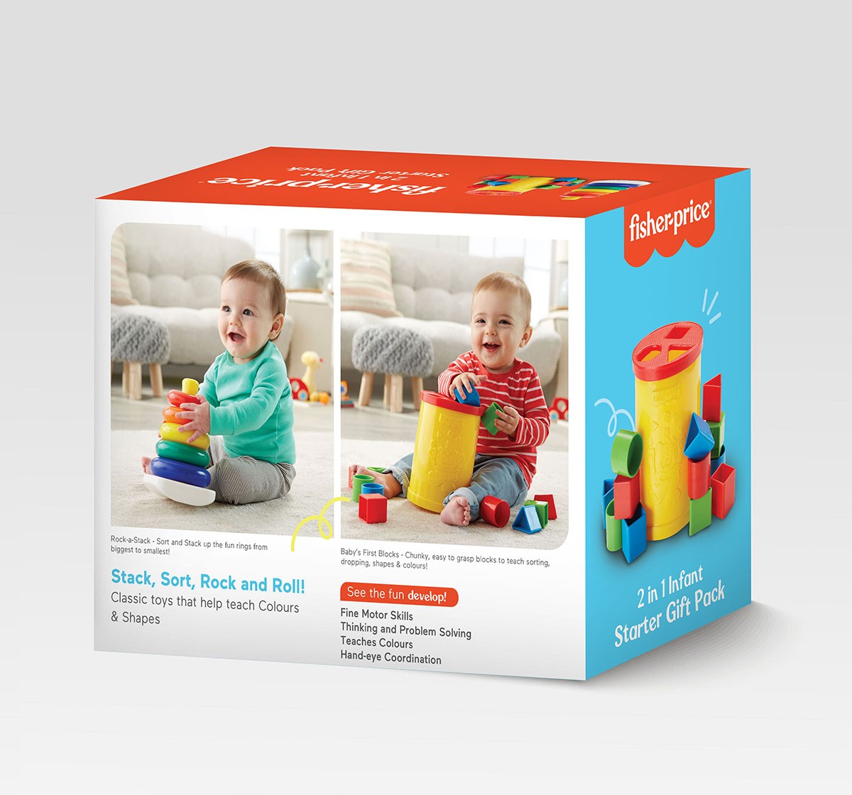 Fisher-Price 3-in-1 Infant Complete Giftpack  for Kids age 0M+