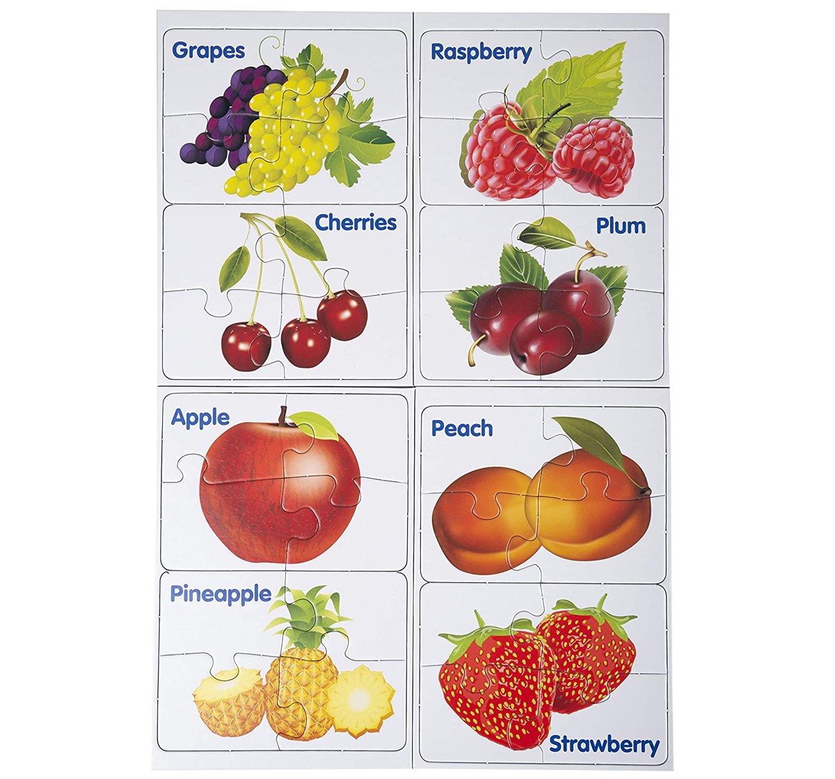 Funskool Fruits And Vegetables Puzzle, Multicolor, 3Y+