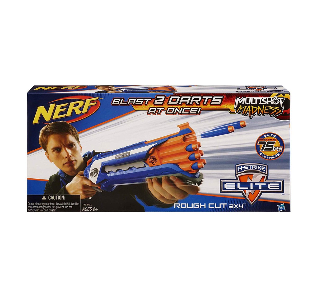  Nerf N-Strike Elite Rough Cut 2X4 Blaster Blasters for Kids age 8Y+ 