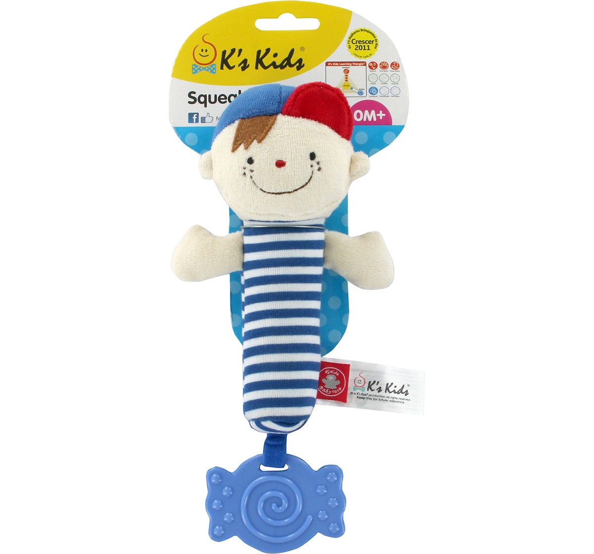 K'S Kids Squeaky Babies - Wayne New Born for Kids age 3M+ 