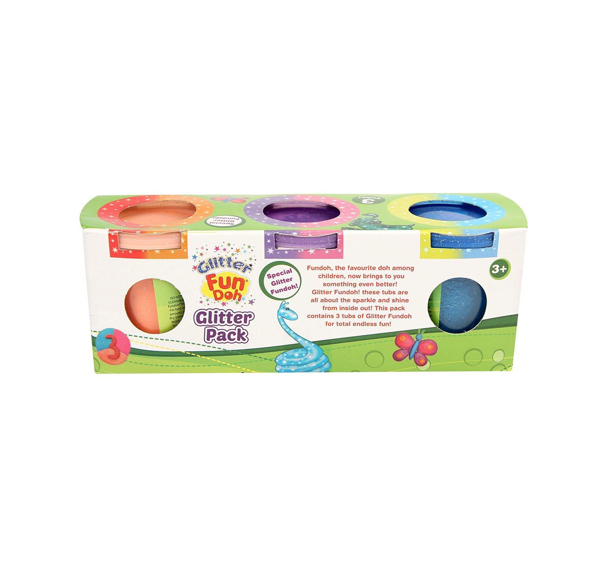 Fun Dough Glitter Pack Clay & Dough for Kids Age 3Y+