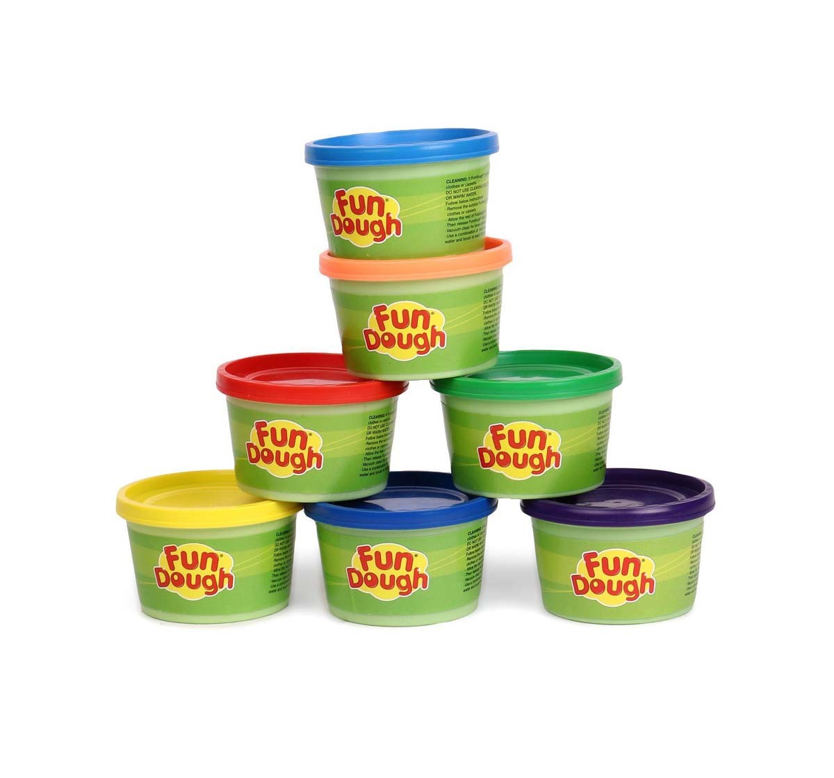Fun Dough Rainbow Colors Pack Of 7 Clay & Dough for Kids Age 3Y+
