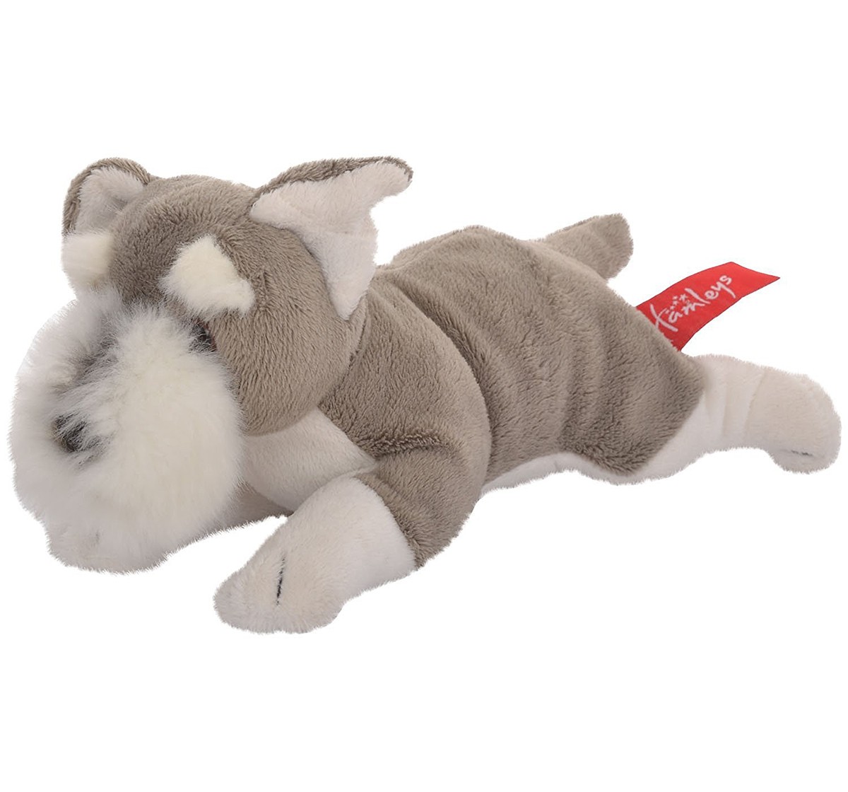 Hamleys Schnauzer Dog Soft Toy (Grey/White) Animals & Birds for Kids age 0M+ - 8.5 Cm 