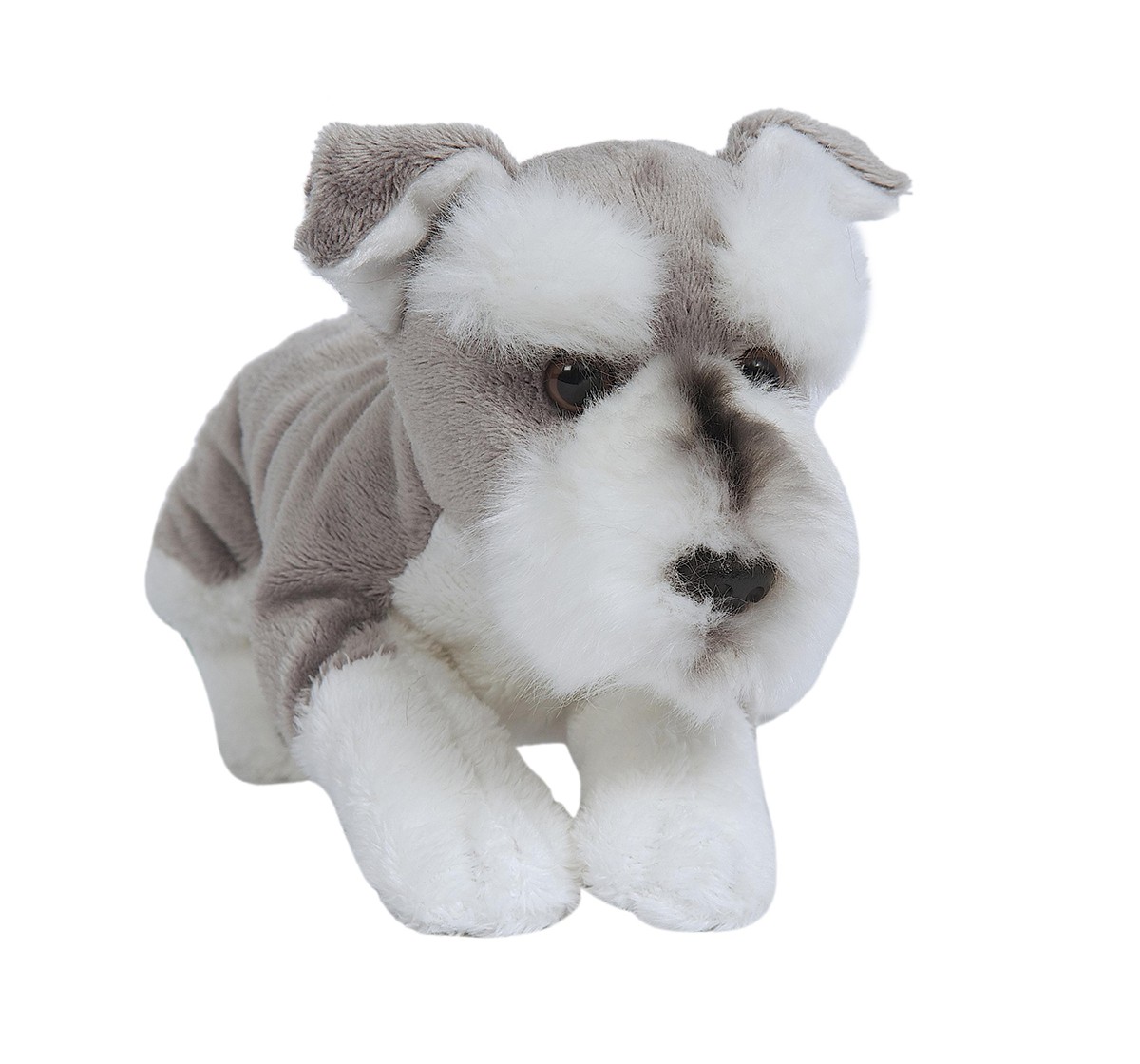 Hamleys Schnauzer Dog Soft Toy (Grey/White) Animals & Birds for Kids age 0M+ - 8.5 Cm 