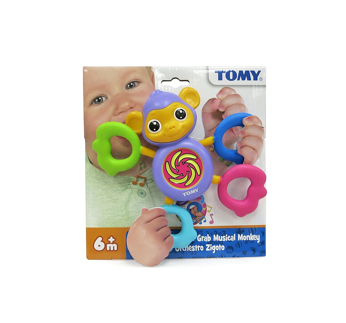 Tomy Grip  Grab Musical Monkey Musical Toys for Kids age 6M+ 