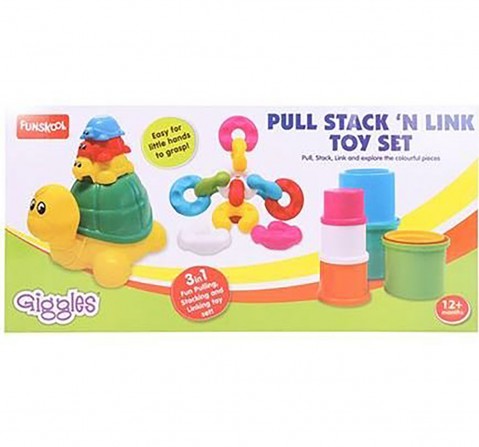 Giggles Stack N Nest Toy, Multi Color Activity Toys for Kids age 6M+ 
