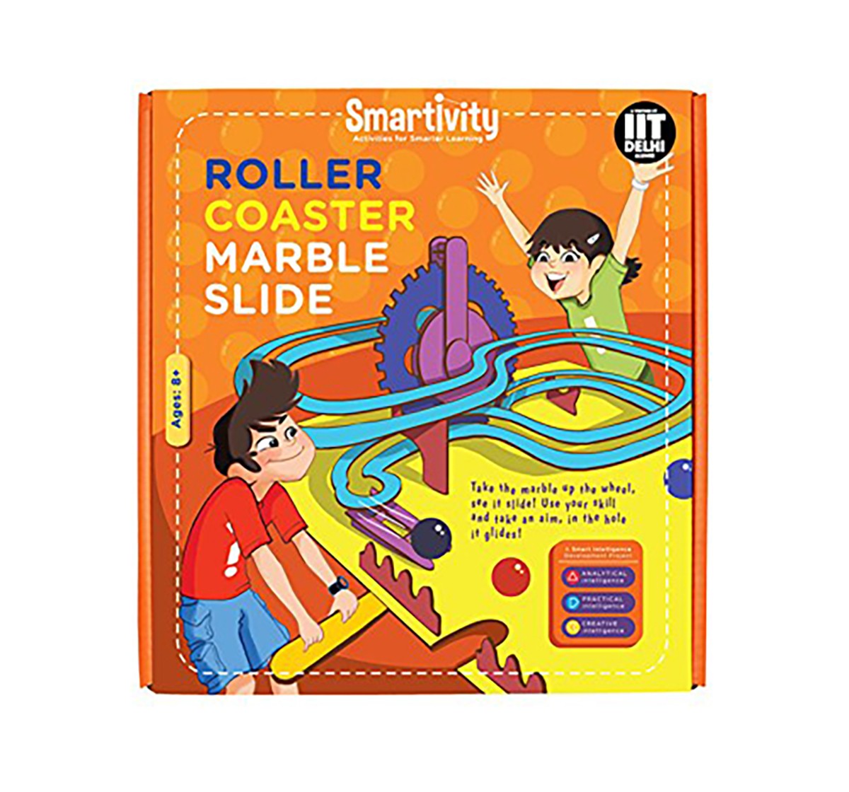 Smartivity Roller Coaster Marble Slide :  Stem, Learning, Educational and Construction Activity Toy Gift for Kids age 6Y+ (Multi-Color)