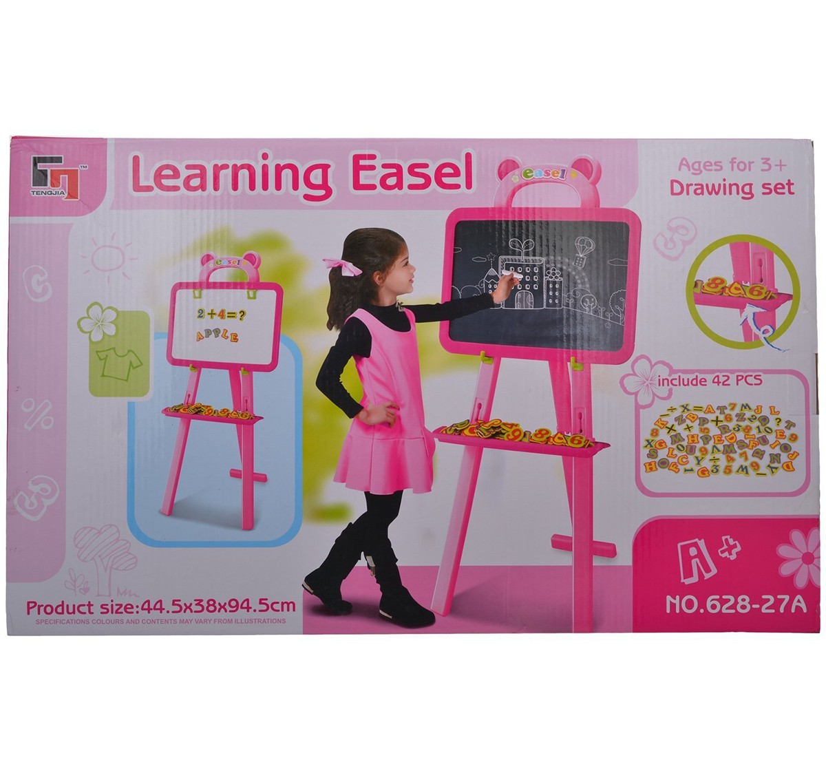 Comdaq Easel with Magnetic Letters Activity Set for age 3Y+ (Pink)