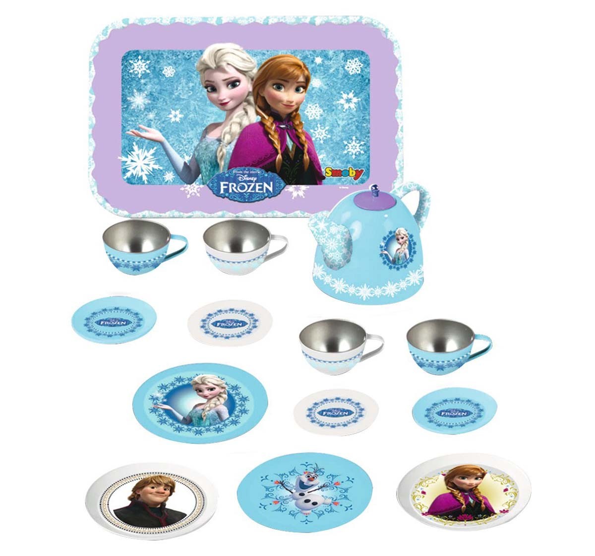 Disney Frozen Tin Tea Set, Multi Color Kitchen Sets & Appliances for age 6Y+ 