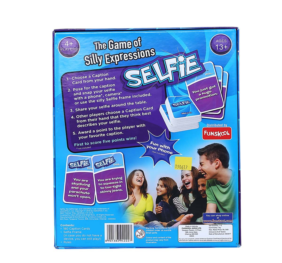 Funskool Selfie - The Game of Silly Expressions Board Games for Kids age 13Y+ 