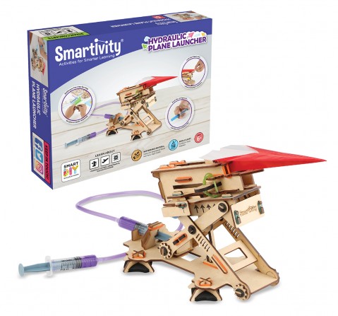 Smartivity Hydraulic Plane Launcher, Stem, Learning, Educational And Construction Activity Toy Gift (Multi-Color),  6Y+ (Multicolor)