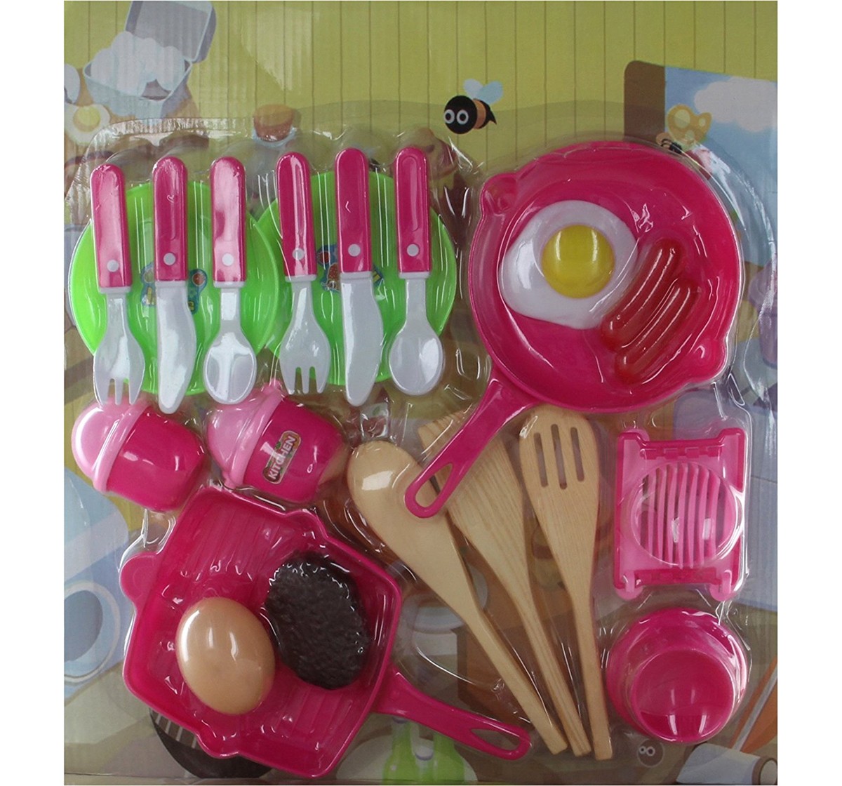 Comdaq Pans And Cutlery Kitchen Set for age 3Y+ 