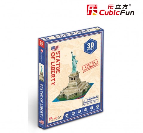 Cubic Fun Statue Of Liberty 3D Puzzle 38Pcs for Kids age 3Y+