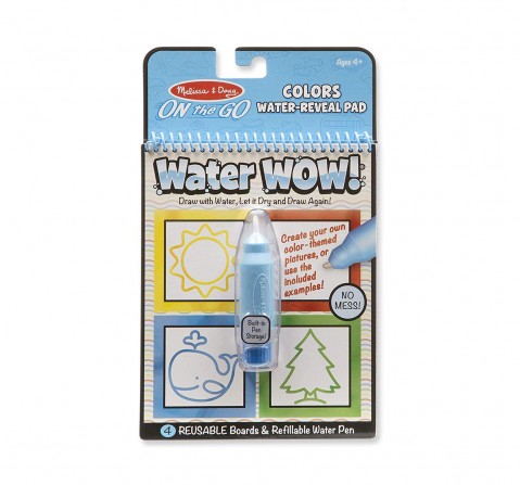 Melissa & Doug on The Go Water Wow! Colors & Shapes Activity Pad (Reusable Reveal Coloring Book, Refillable Pen) DIY Art & Craft Kits for Kids age 3Y+ 