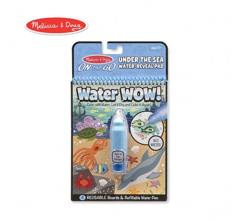Melissa & Doug on The Go Water Wow! Under The Sea (Reusable Reveal Activity Pad, Chunky-Size  Pen) School Stationery for Kids age 3Y+ 