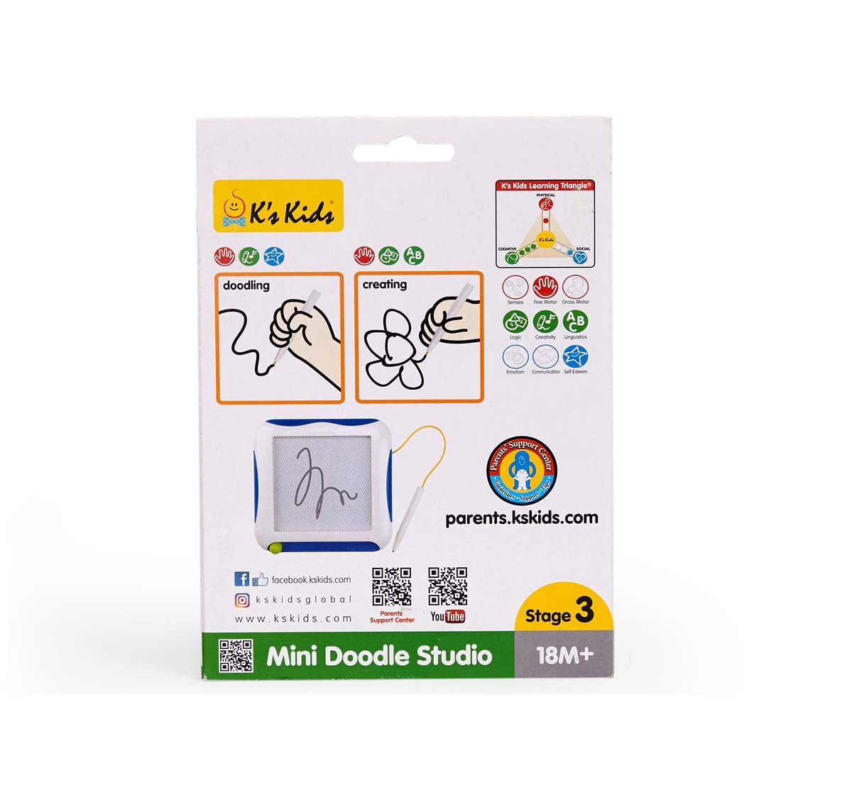  K'S Kids Mini Doodle Studio - White Early Learner Toys for Kids age 12M+