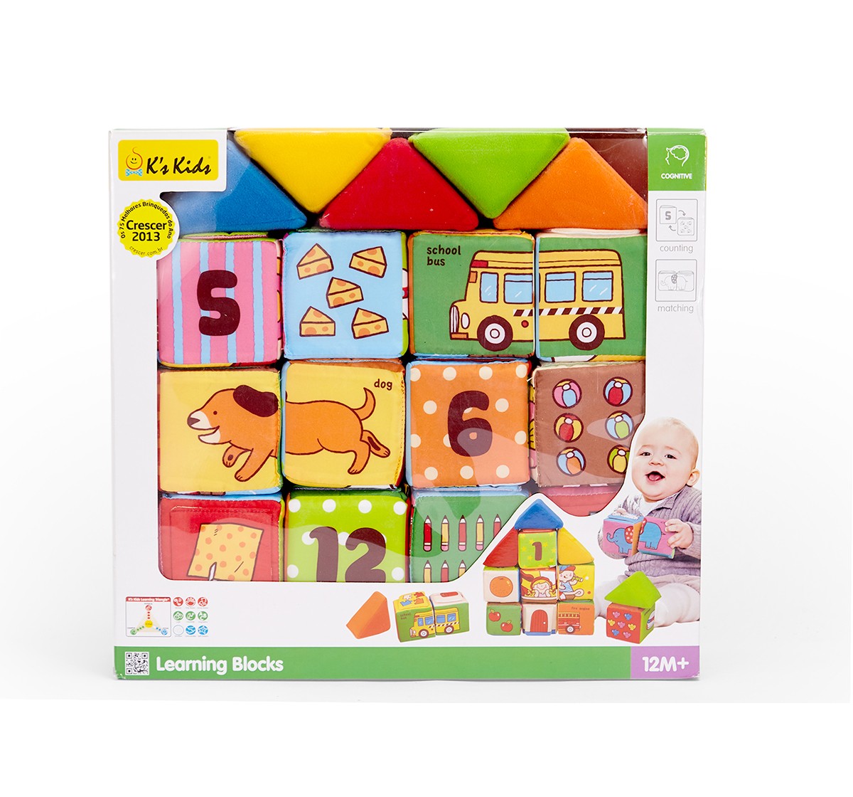 K'S Kids Learning Blocks - 17 Blocks Activity Toys for Kids age 12M+ 