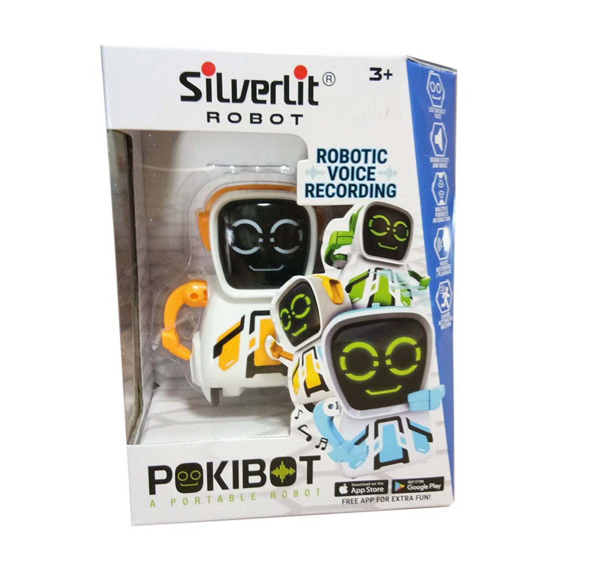 Silverlit Pokibot In 3 Colors-White/Blue/Purple Robotics for Kids age 3Y+ 