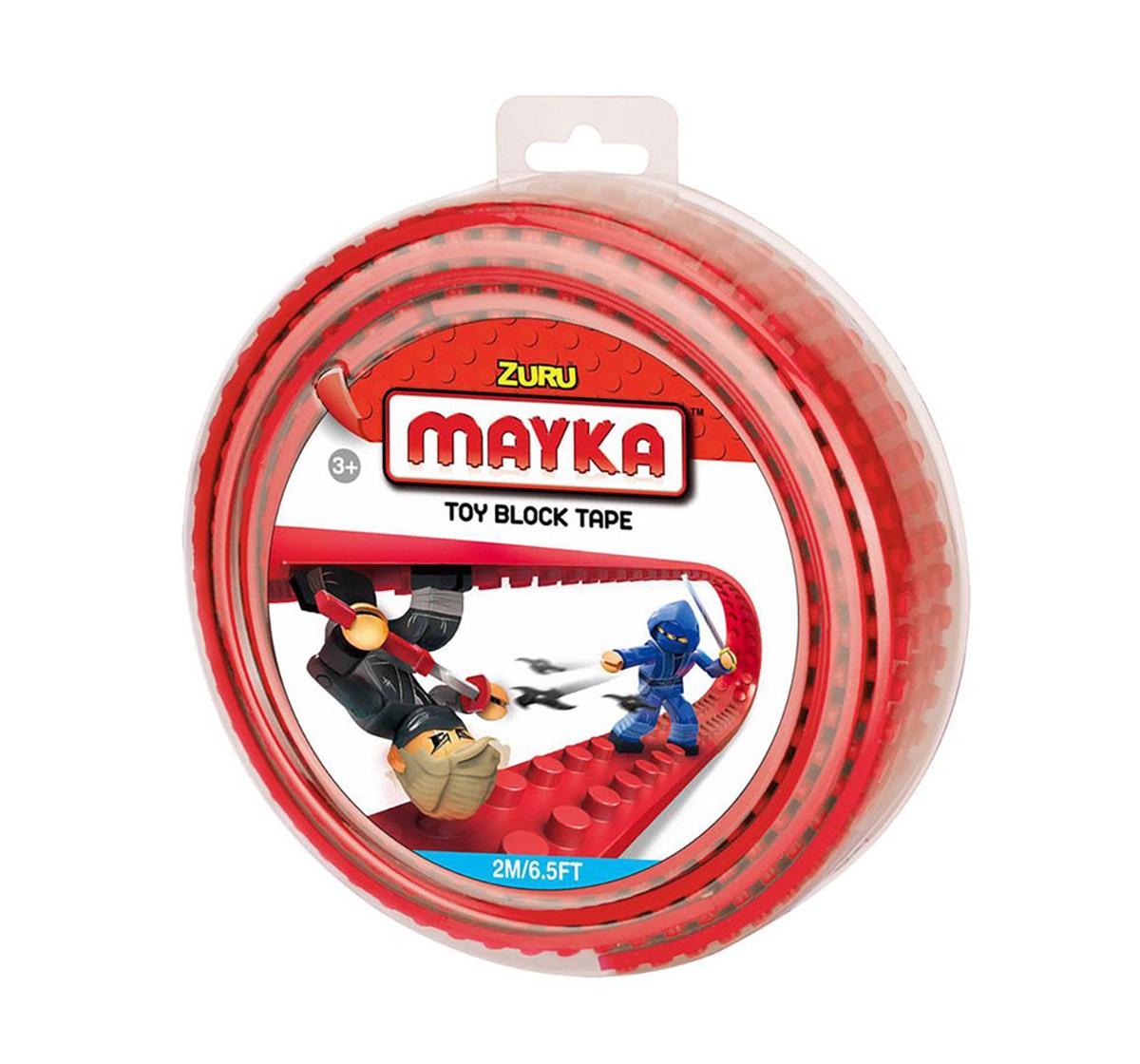 Zuru Mayka Toy Block Tape Generic Blocks for Kids age 3Y+ (Red)