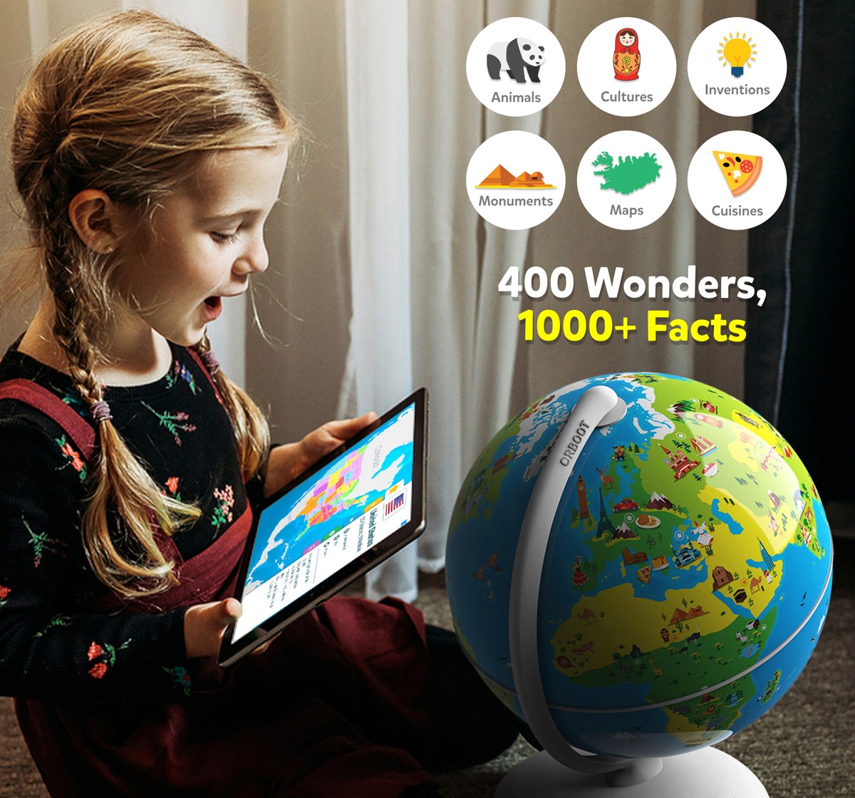 Playshifu Orboot - The Educational, Augmented Reality Based Globe Science Equipments for Kids age 4Y+ 