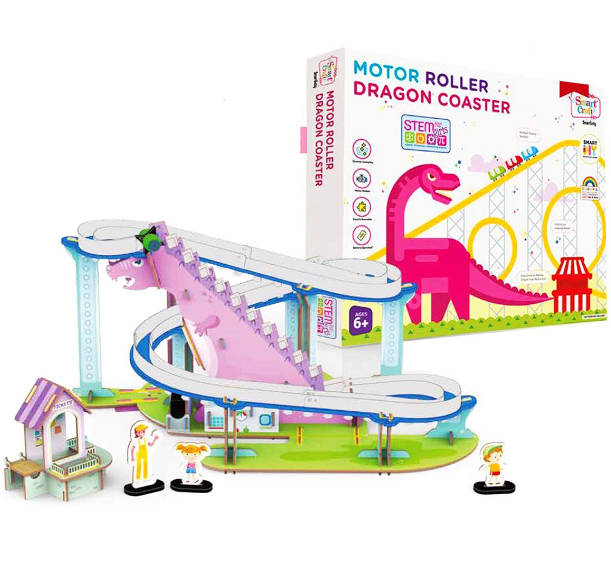 Smartivity Motor Roller Dragon Coaster: Stem, Diy, Educational, Learning, Building and Construction Toy for Kids age 6Y+ 