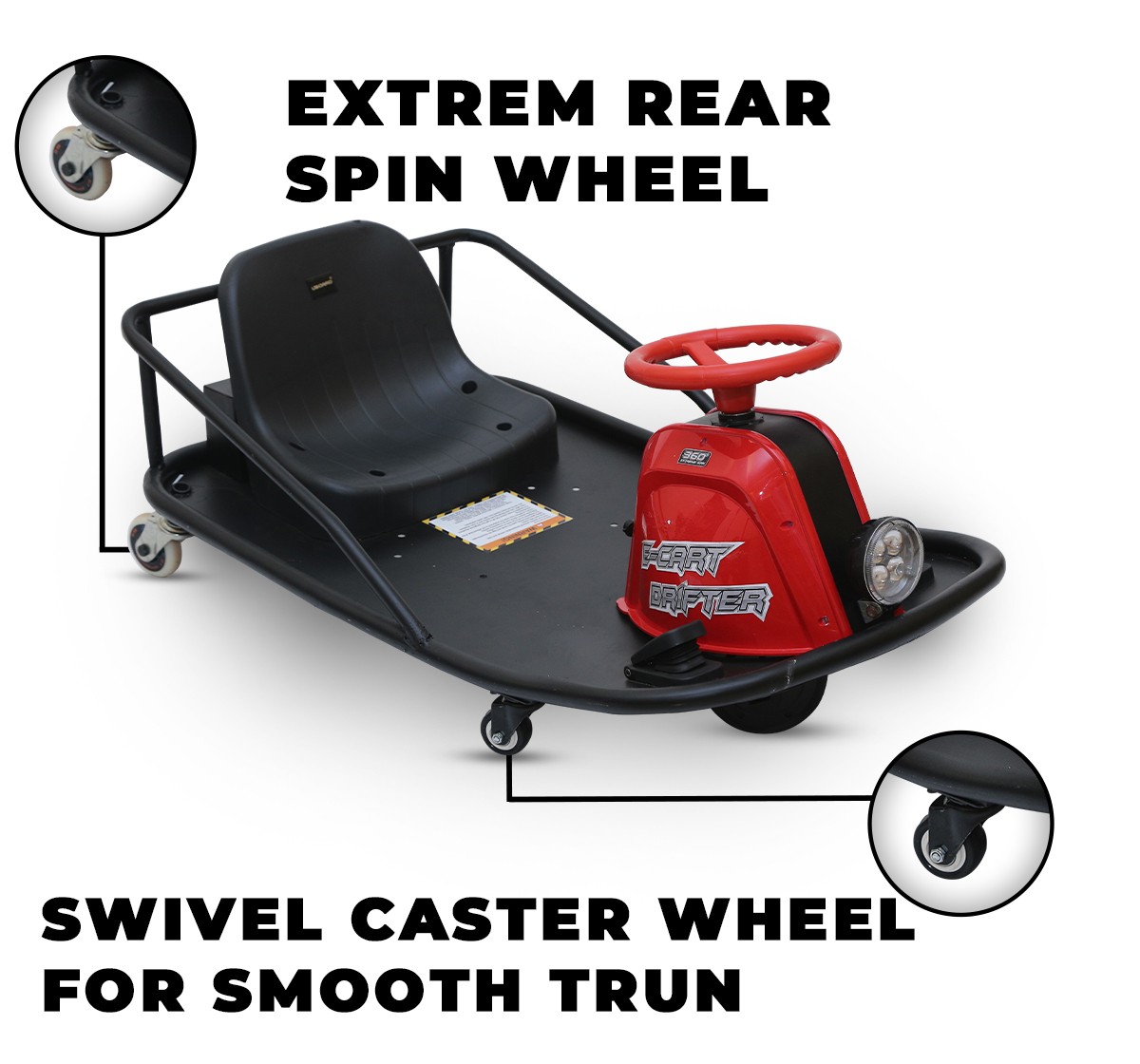 Uboard E-Cart Drifter EV Blue Novelty Rideons for Kids age 14Y+