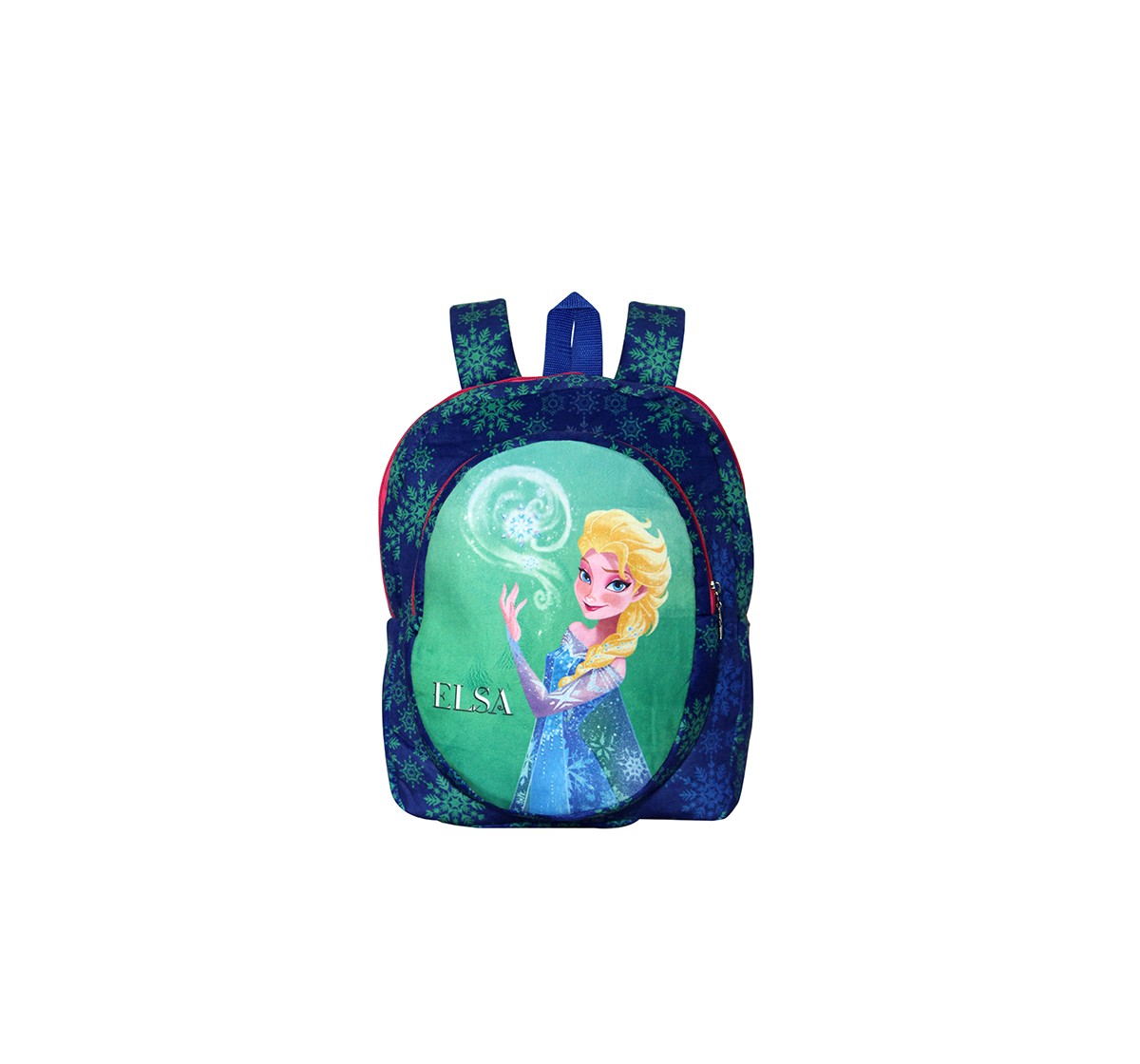 Disney Happiness Zipper Closure Frozen Elsa Backpack_Blue_Free Size Plush Accessories for Kids age 12M+ - 35 Cm 
