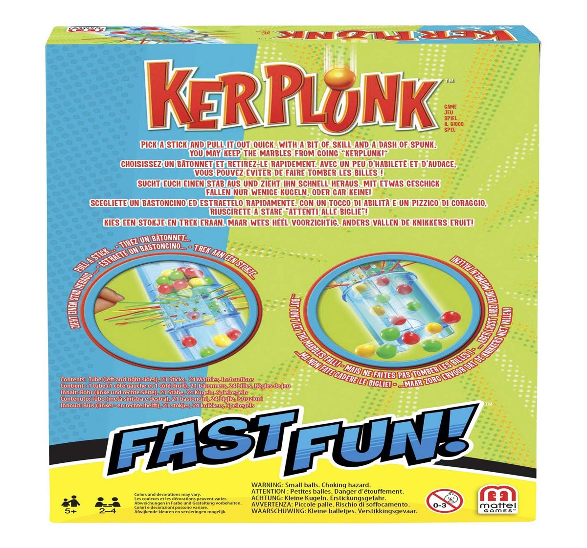 Mattel Kerplunk Fast Fun Games for Kids age 5Y+ 