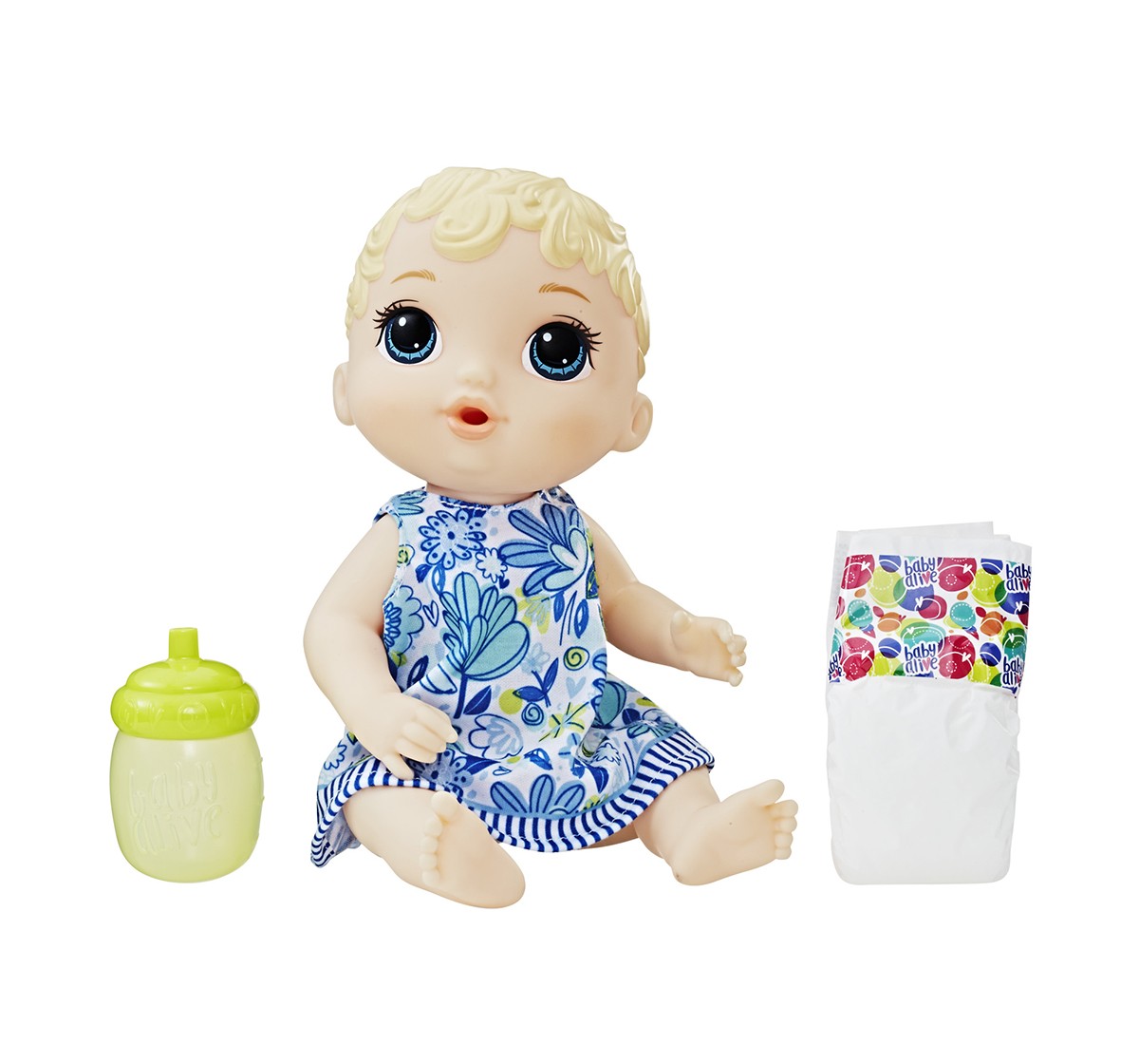 Baby Alive Lil' Sips Baby - Blonde Sculpted Hair Dolls & Accessories for age 3Y+ 