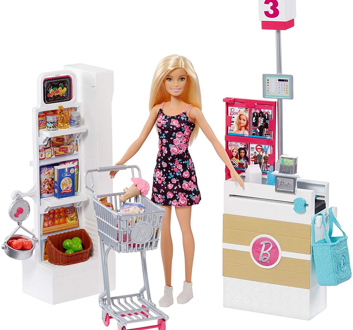 Barbie Super Market, Multi Color Dolls & Accessories for age 3Y+ 