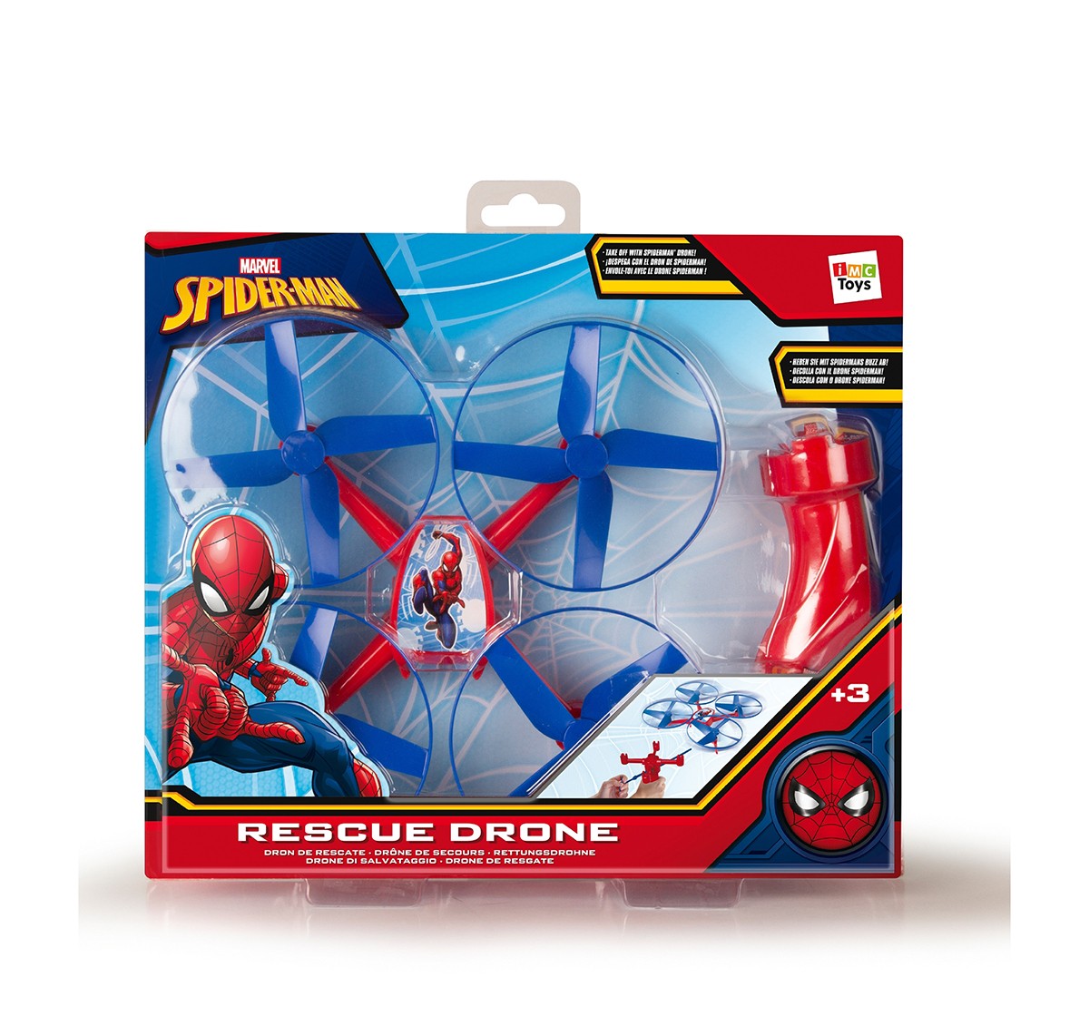 Marvel Spiderman Rescue Drone-Red  Vehicles for Kids age 3Y+ (Red)