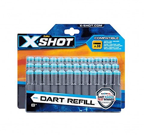 X-Shot 36 Darts Refill Pack Target Games  for Kids age 8Y+ (Grey)