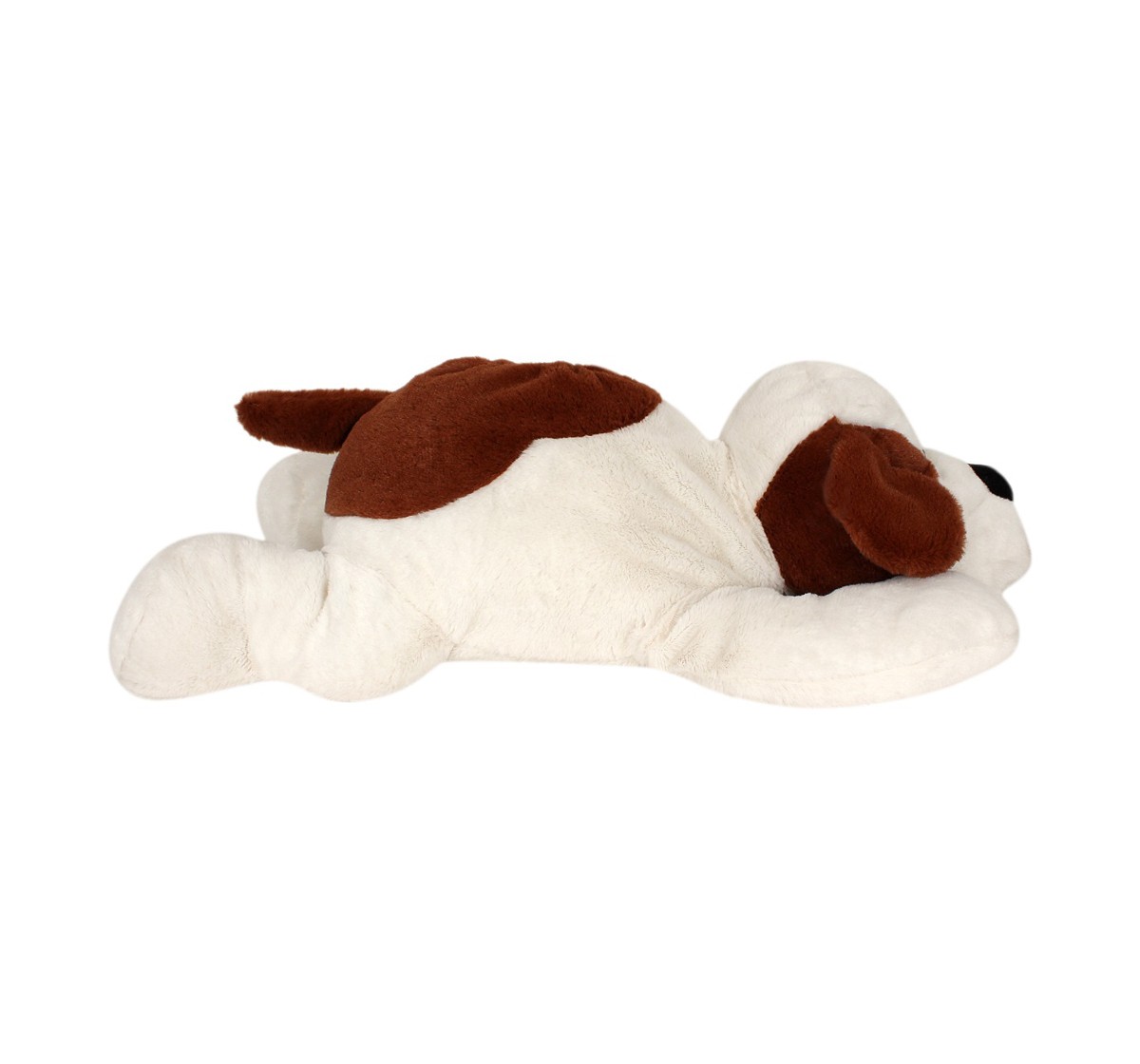 Qingdao Cuddles Laying Dog White And Brown Quirky Soft Toys for Kids age 12M+ - 20 Cm 