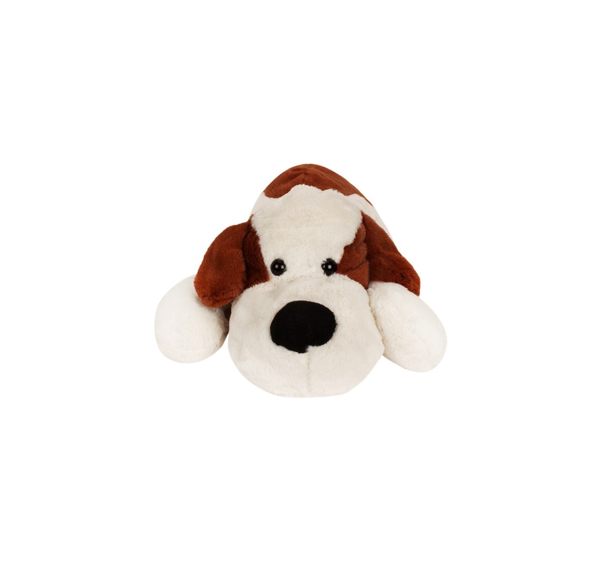 Qingdao Cuddles Laying Dog White And Brown Quirky Soft Toys for Kids age 12M+ - 20 Cm 