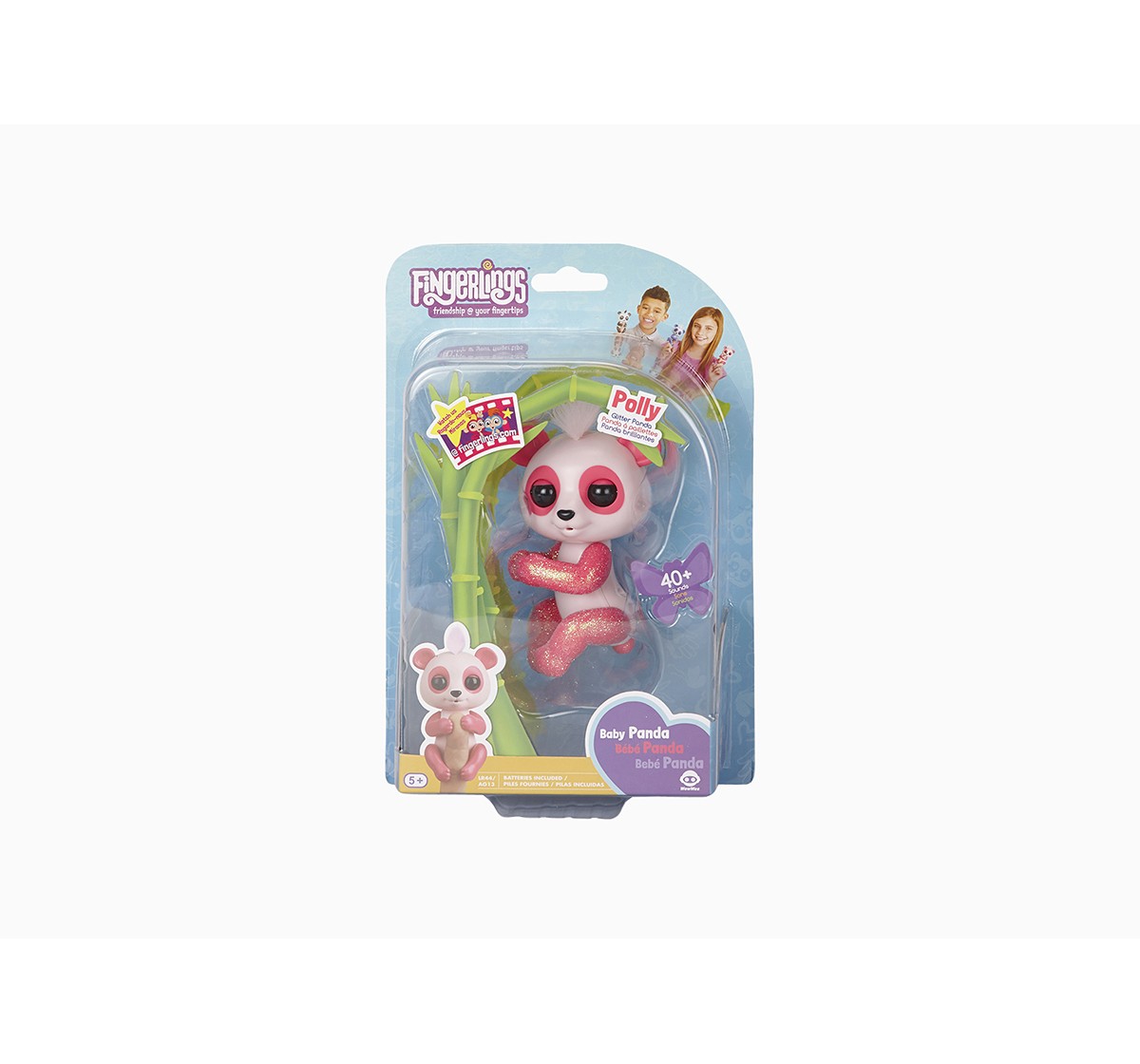 Fingerlings Baby Panda Polly Robotics for Kids age 4Y+ (Pink)