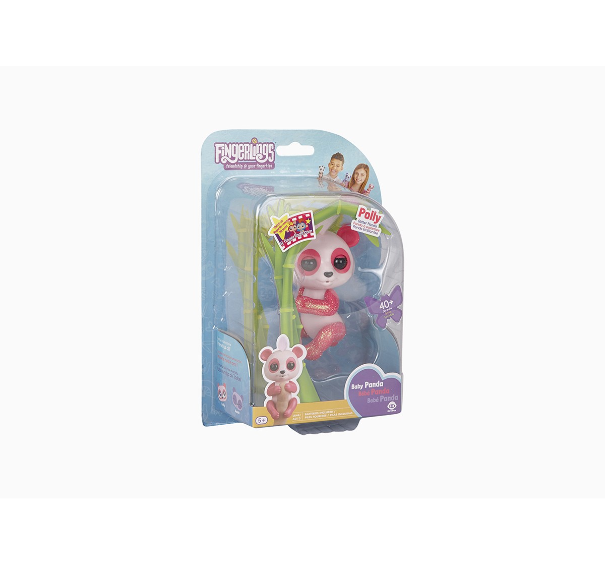 Fingerlings Baby Panda Polly Robotics for Kids age 4Y+ (Pink)