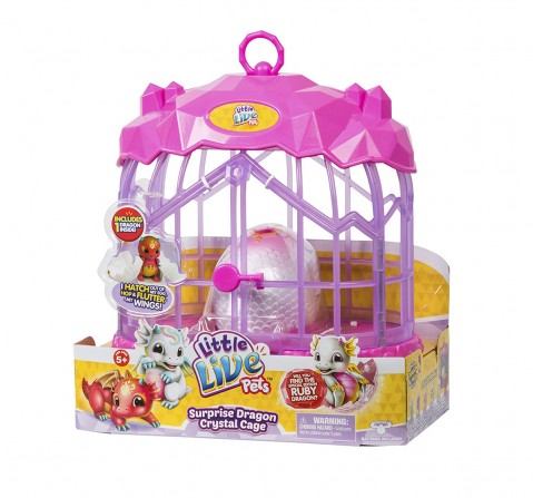 Little Live Pets Dragon Season 1 Cage Playset Animal Figures for Kids age 3Y+ 