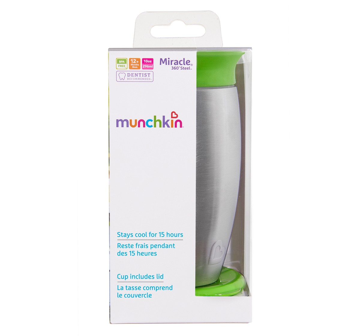 Munchkin 10oz STST Miracle Cup 1PK - Green