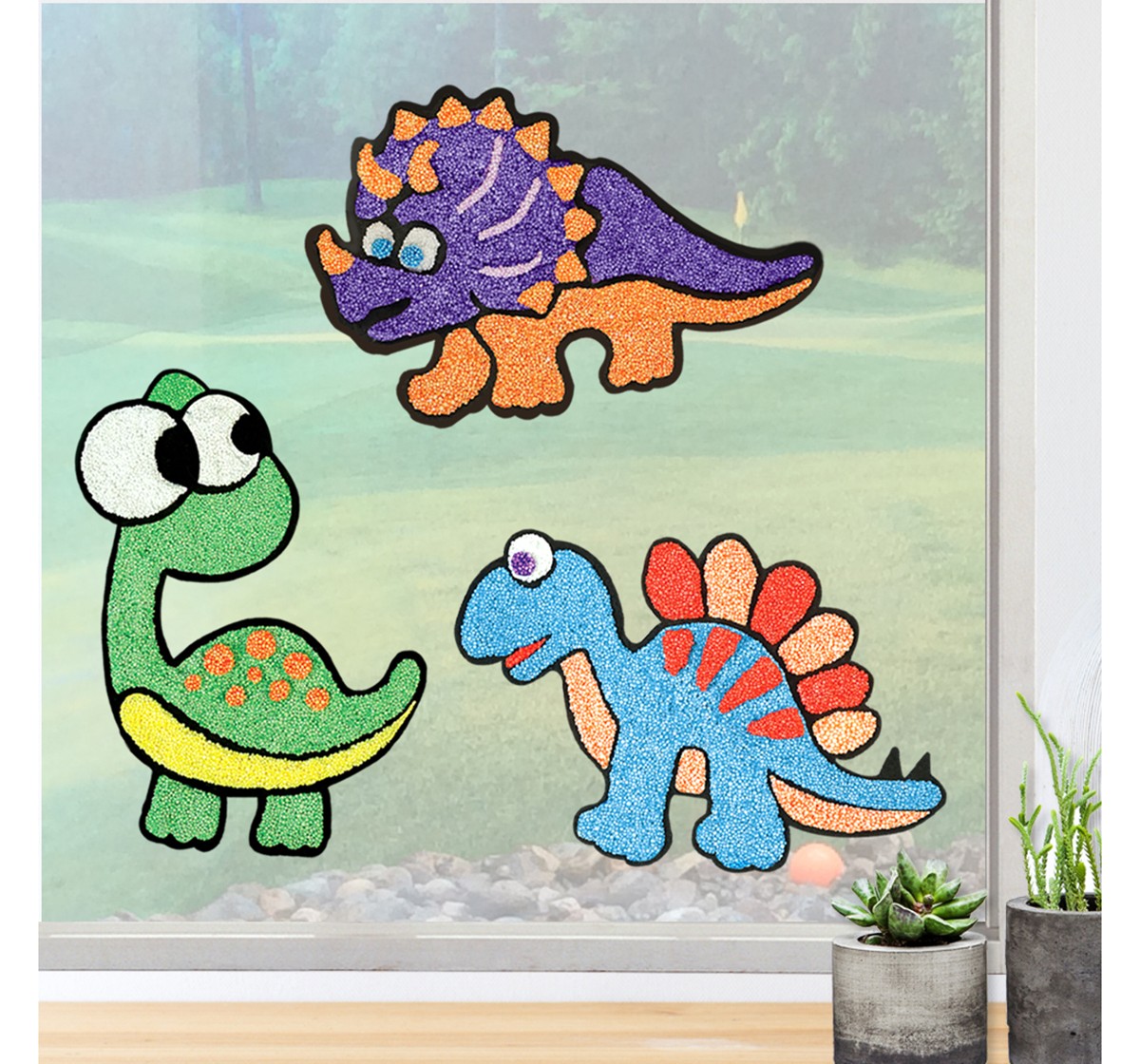 Imagimake Window Art - Dino Pals, 2Y+ (Multicolor)