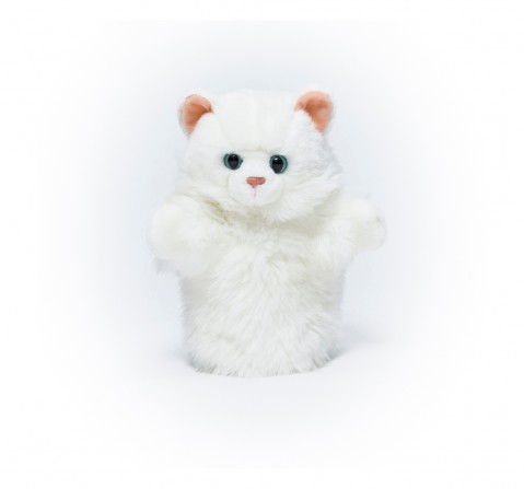 Hamleys Arthur The White Cat Puppet Plush Accessories for Kids age 3Y+ - 7 Cm (White)
