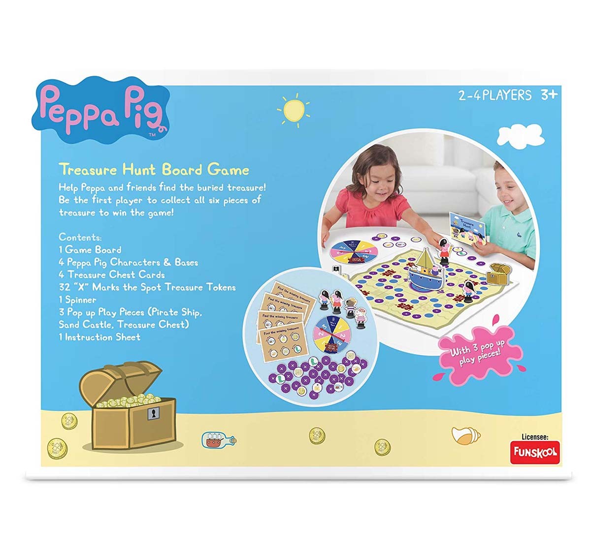 Funskool Peppa Treasure Hunt  Board Games for Kids age 3Y+ 