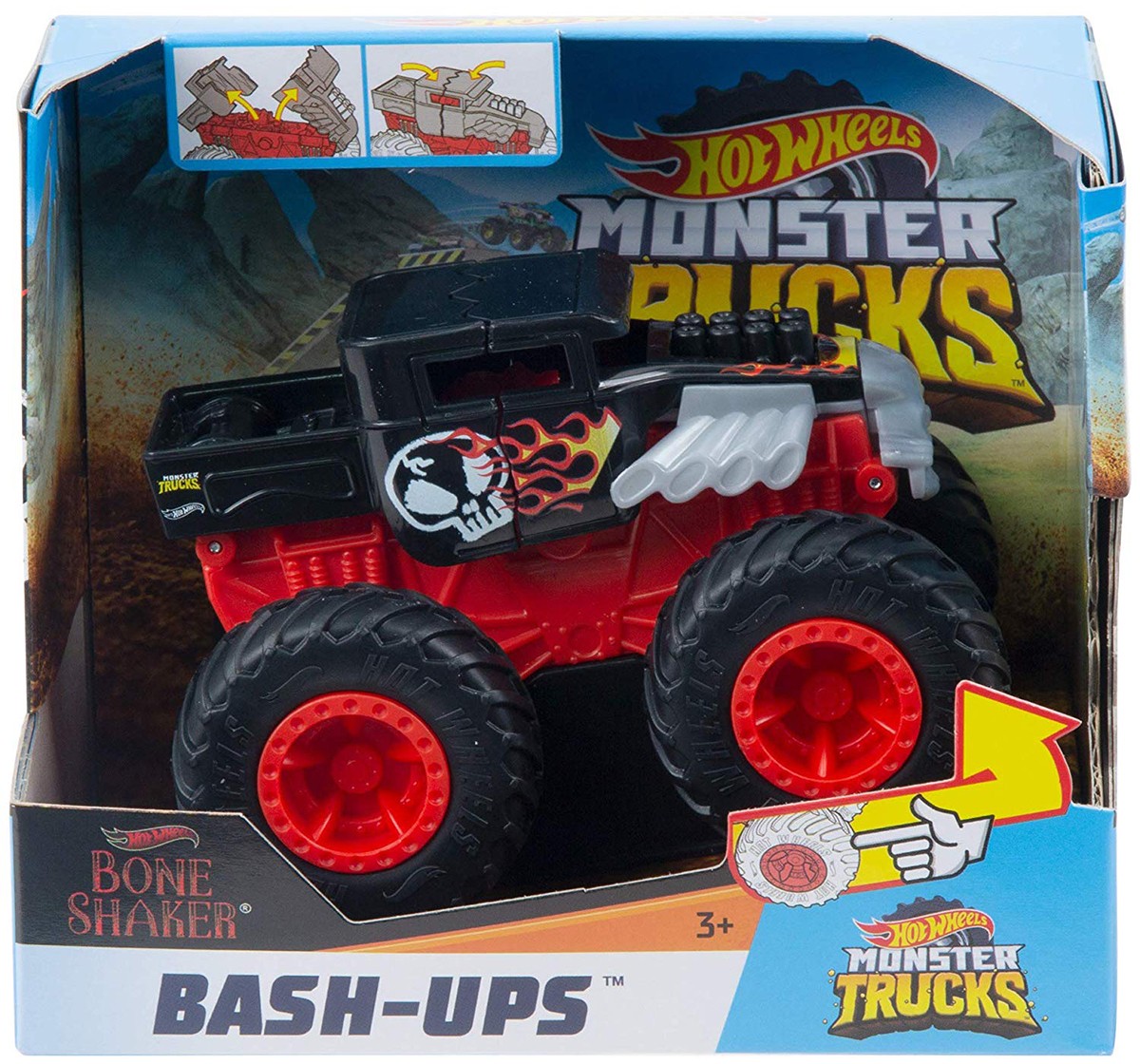 Hot Wheels Monster Trucks 1:43 Bash Ups Vehicles for Kids age 3Y+ 