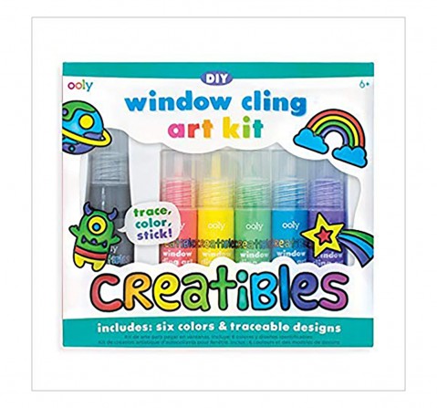 Ooly Diy Window Cling Art Kit-Multicolor DIY Art & Craft Kits for Kids age 6Y+ 